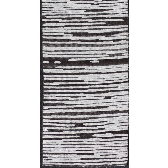 Contemporary Keivan Woven Arts Modern Runner With Abstract Design 2'5 X 11'8 For Sale - Image 3 of 11