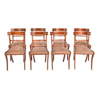 Vintage Shield Back Dining Chairs by William Tillman, 1980s, Set of 8 For Sale