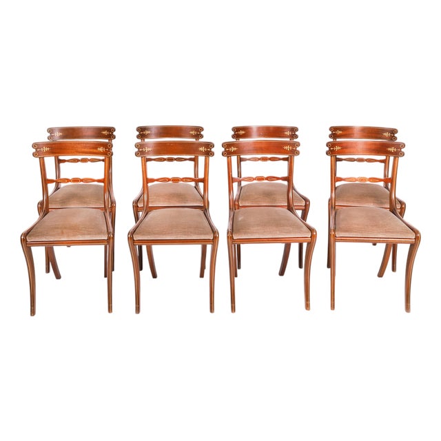 Vintage Shield Back Dining Chairs by William Tillman, 1980s, Set of 8 For Sale