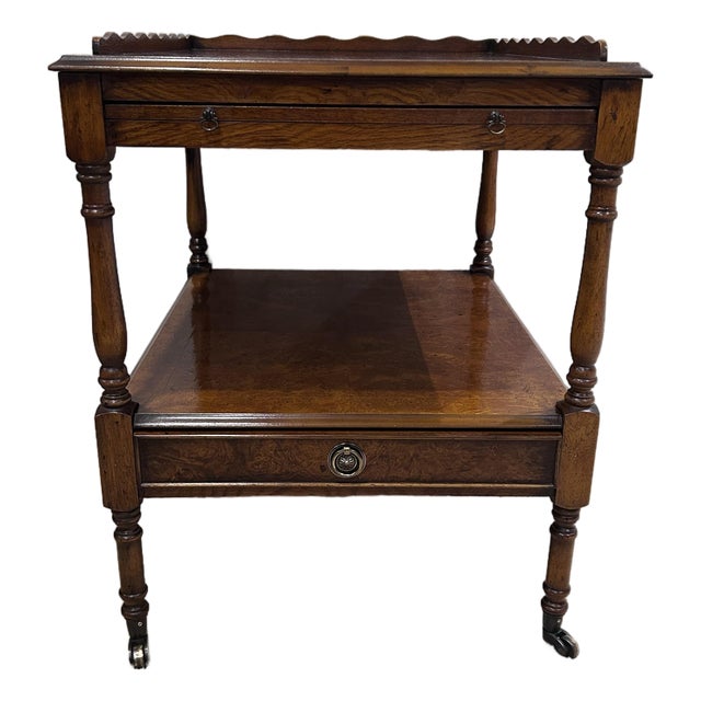 Late 20th Century Southampton Wood Side Table / Server For Sale