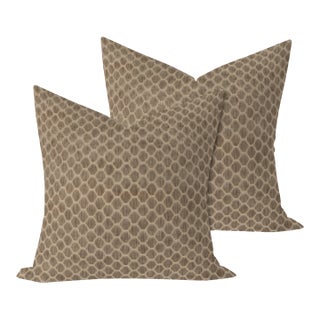 G P & J Baker Swanbourne in Mink Pillows- A Pair For Sale