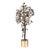 Vintage 1970s Curtis Jere Style Gold Colored Brass Patinated Potted Tree Sculpture For Sale