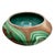 Ceramic Marbled Roadside Pottery Malachite Look Bowl in With Glazed Turquoise Interior For Sale - Image 7 of 7