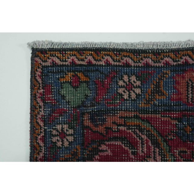 1970s Vintage Persian Handmade Wool 10x13 Red Area Rug For Sale - Image 4 of 12