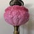 Victorian Antique Victorian Cranberry Pink Milk Glass Oil Lantern Turned Into Electric Parlor Lamp For Sale - Image 3 of 14
