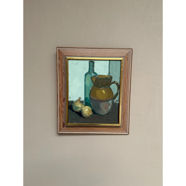 Bengt Hillgrund, Jug and Fruit, Oil on Canvas, Framed For Sale - Image 9 of 18
