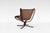 Vatne Møbler Vintage Falcon Chair in Dark Brown Leather and Plywood by Sigurd Ressell for Vatne Møbler, 1970s For Sale - Image 4 of 9