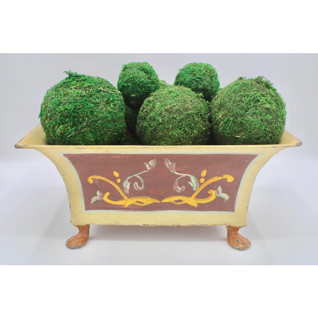 Italian Antique Italian Tole Planter For Sale - Image 3 of 10