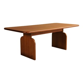 Italian Cherry Wood Dining Table, 1970s For Sale