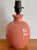 1970s Small Salmon Pink Ceramic Lamp For Sale - Image 6 of 6