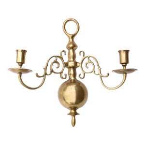 Large Vintage Solid Brass Ornate Traditional Sconce
