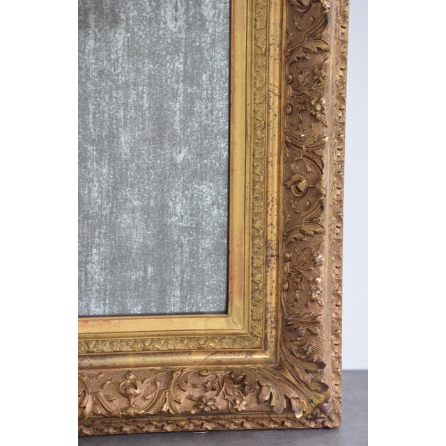 Gold French Gilded Wall Mirror with Foxed Glass, 1870 For Sale - Image 8 of 18