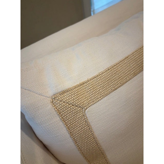 Coastal Contemporary White Couch Attributed to Serena & Lily For Sale - Image 3 of 5