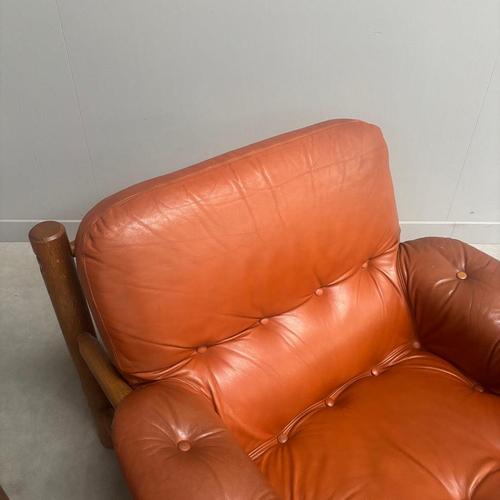 Brutalist Leather Lounge Chairs, 1960s, Set of 2 For Sale - Image 15 of 18