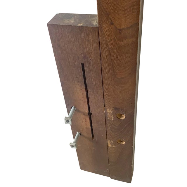 Mid-Century Modern Walnut Headboard, Full/Queen, Sculptural Cutouts For Sale - Image 10 of 12