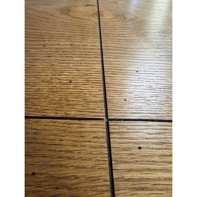 1980s Vintage Postmodern Solid White Oak Parsons Dining Table For Sale - Image 5 of 12