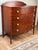 Traditional Early 19th Century New England Federal Mahogany Bow-Front Chest of Drawers With Backsplash, C. 1820–1840 For Sale - Image 3 of 11