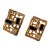 1970s Brutalist Christian Dior Gold Tone Enamel Stone Cufflinks For Sale