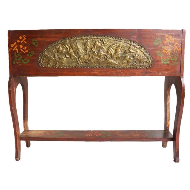 Antique French Art Nouveau Planter / Jardiniere in Brass, 1900 For Sale