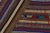 1950s Vintage Chaput Kilim in Multicolor Striped Patterns-5'6x8' For Sale In New York - Image 6 of 6