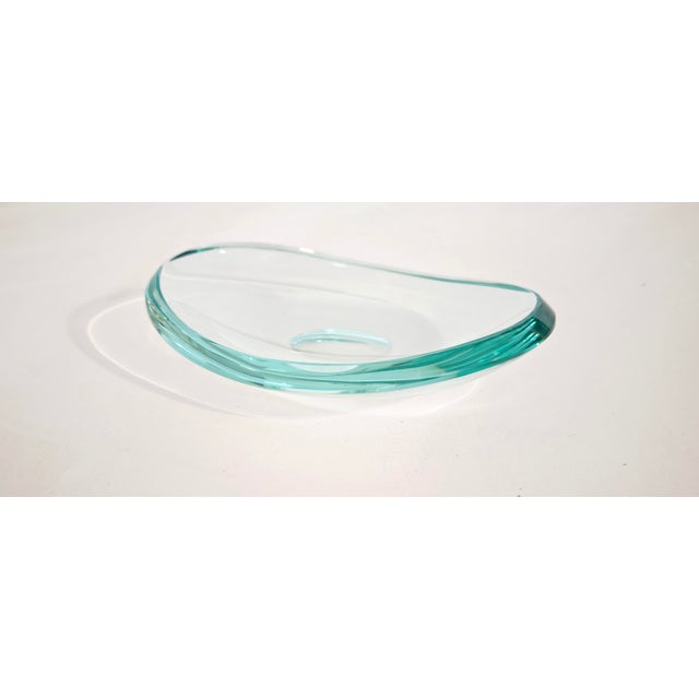 Mid-Century Nile Green Murano Glass Pocket Emptyer from Fontana Arte, Italy, 1960 For Sale - Image 3 of 10