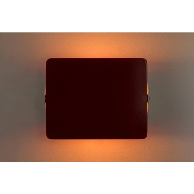 Charlotte Perriand Red 'Applique á Volet Pivotant' Wall Lights For Sale In Los Angeles - Image 6 of 12