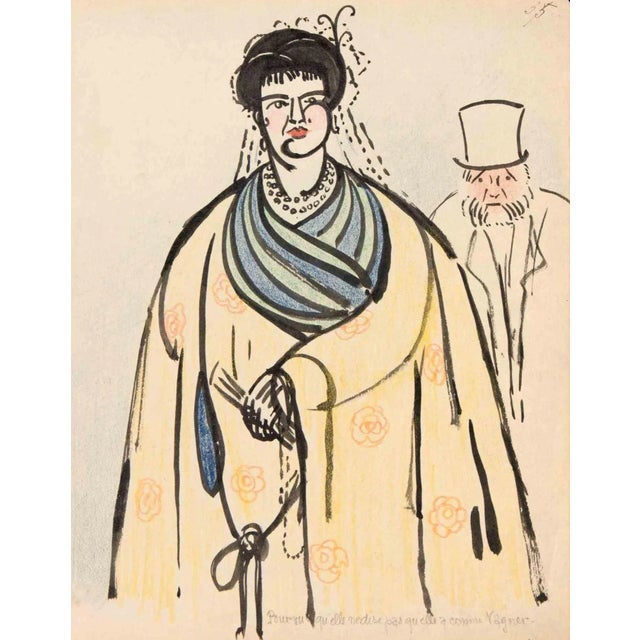 Madame et Monsieur is an original artwork realized by Georges Henri Tribout in about 1940. Mixed media on paper. On the...