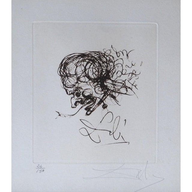1970s Share Dali Symbols Devil Hand Signed Numbered Dali Archives Certified Art For Sale