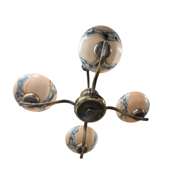 4-Arm Pendant Light by Paavo Tynell for Oy Taito, 1940s For Sale - Image 17 of 18