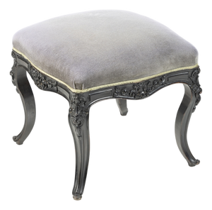 King Jose Style Ottoman in Noble Wood, 18th Century