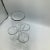 Simple clean set of 4 crystal platinum rim glasses by unknown manufacturer.