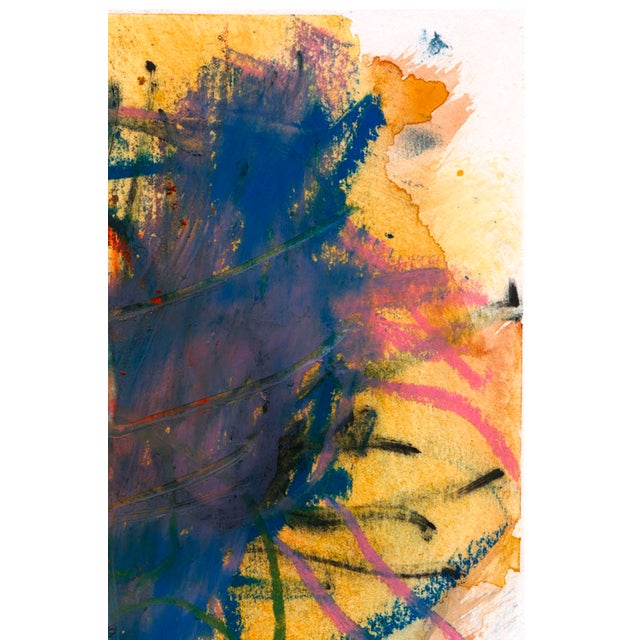 Abstract Blue and Yellow Giclee Print For Sale - Image 4 of 6
