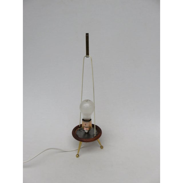 Brown Scandinavian Rocket Tripod Table Lamp, 1950s For Sale - Image 8 of 11