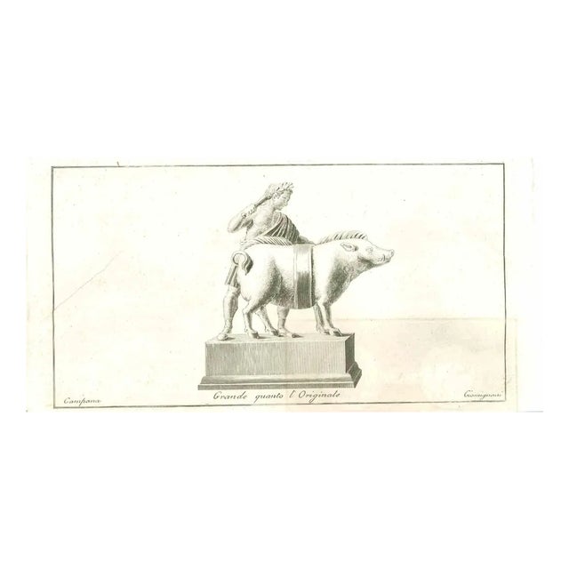 Vincenzo Campana, Ancient Roman Bas-Reliefs, Original Etching, 18th-Century For Sale