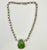 1980s Vintage Southwestern Navajo Americana Carico Lake Sterling & Green Turquoise Pendant Necklace For Sale - Image 10 of 14