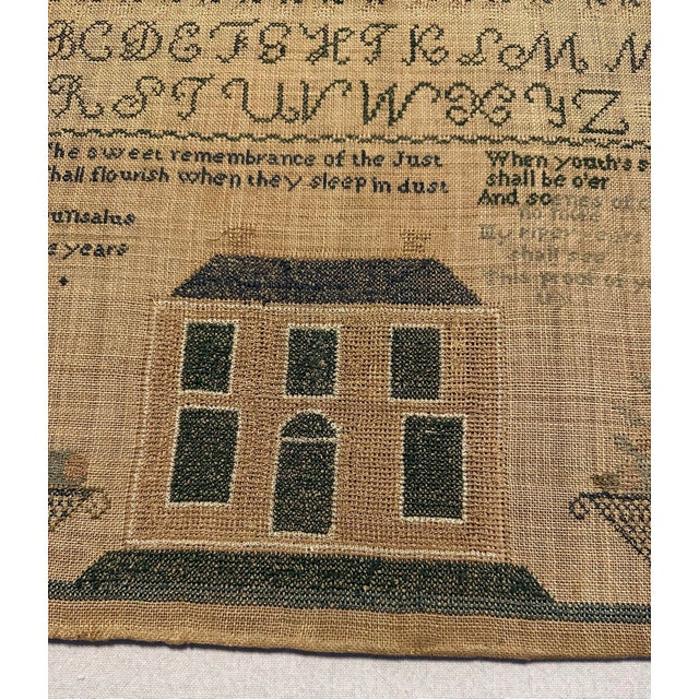 Vibrant Early 19th Century Schoolgirl Sampler For Sale - Image 10 of 18