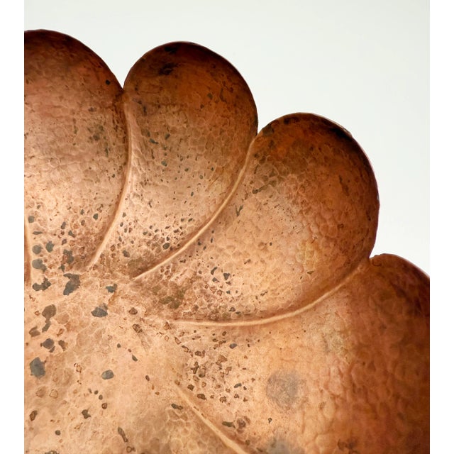 Mid 20th Century Vintage Scalloped Copper Bowl For Sale - Image 5 of 8