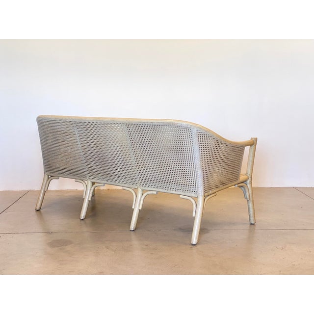Sofa in Lacquered Bamboo and Vienna Straw by McGuire, 1970s For Sale - Image 9 of 18