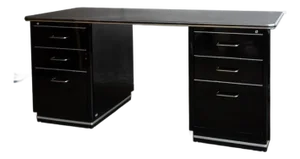 Black & Silver Art Deco Muller Chrysler Desk