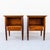 Restored 1950s Mount Airy Walnut & Brass Sculptural Mid Century Nightstands, Attributed, Pair For Sale In Los Angeles - Image 6 of 12