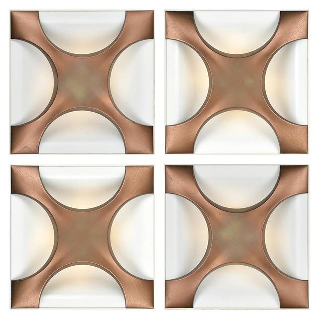 This wall composition of 16 Oysters wall lights by Rolf Krüger is a fine example of a design that is both bold and...