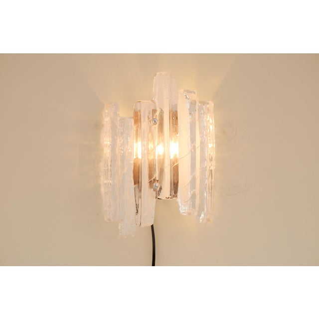 German Glass Wall Sconce from Fischer Leuchten, 1970s For Sale - Image 13 of 13