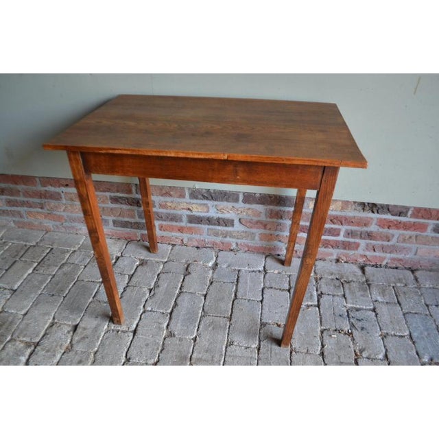 Brown Antique Oak Writing Desk with Chair, Set of 2 For Sale - Image 8 of 10