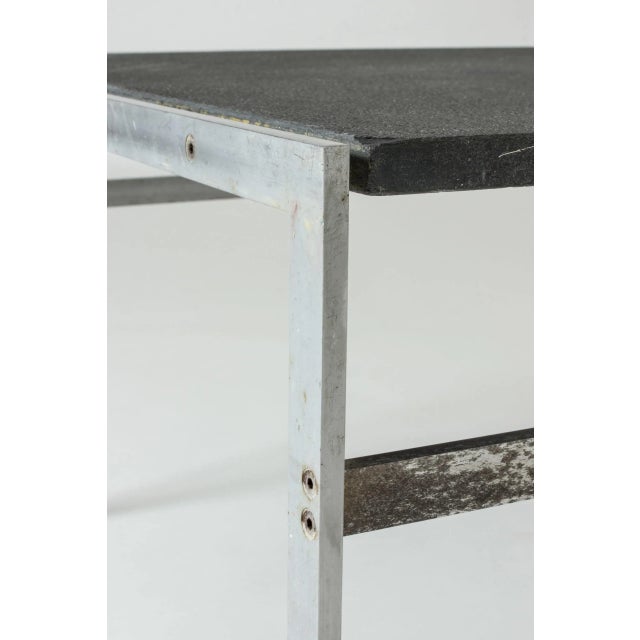 Metal Stone Coffee Table by Preben Fabricius & Jørgen Kastholm For Sale - Image 7 of 9