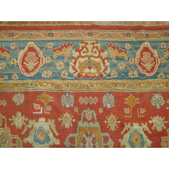 Late 19th Century Antique Zabihi Collection Turkish Oushak Rug - 8'5" x 11'6" For Sale - Image 10 of 10
