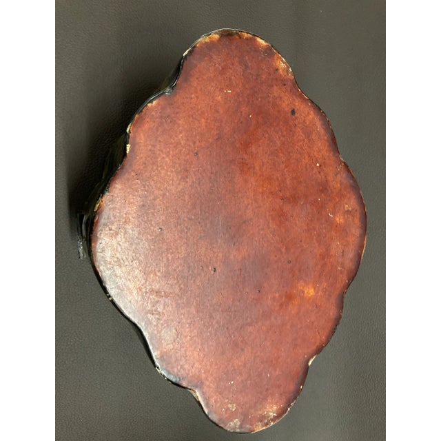 Mid 20th Century Antique Chinese Black Lacquer Gilt Painted Covered Tea Box 1940s For Sale - Image 5 of 11