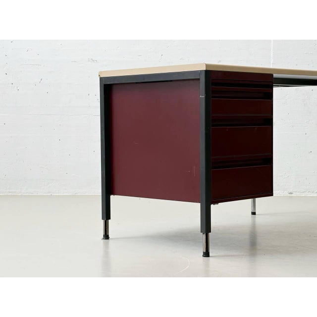 Beige Bigla Desk in Tubular Steel with Metal Frame, 1970s For Sale - Image 8 of 18