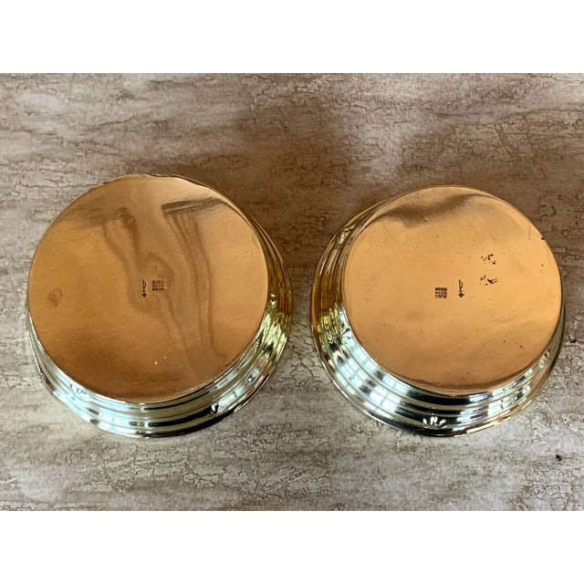 Gold Pair of Wiener Werkstatte Brass Bowls by Dagobert Peche For Sale - Image 8 of 13