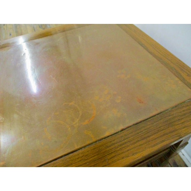 Romweber Mid 20th Century Romweber Viking Oak Copper Top Plant Stand For Sale - Image 4 of 6