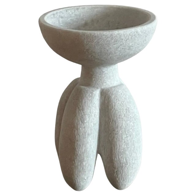 Hand Carved Marble Vessel by Tom Von Kaenel For Sale
